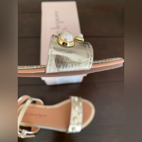 Nanette Laporte Girls Gold Open Toe Sandals - Picture 5 of 5